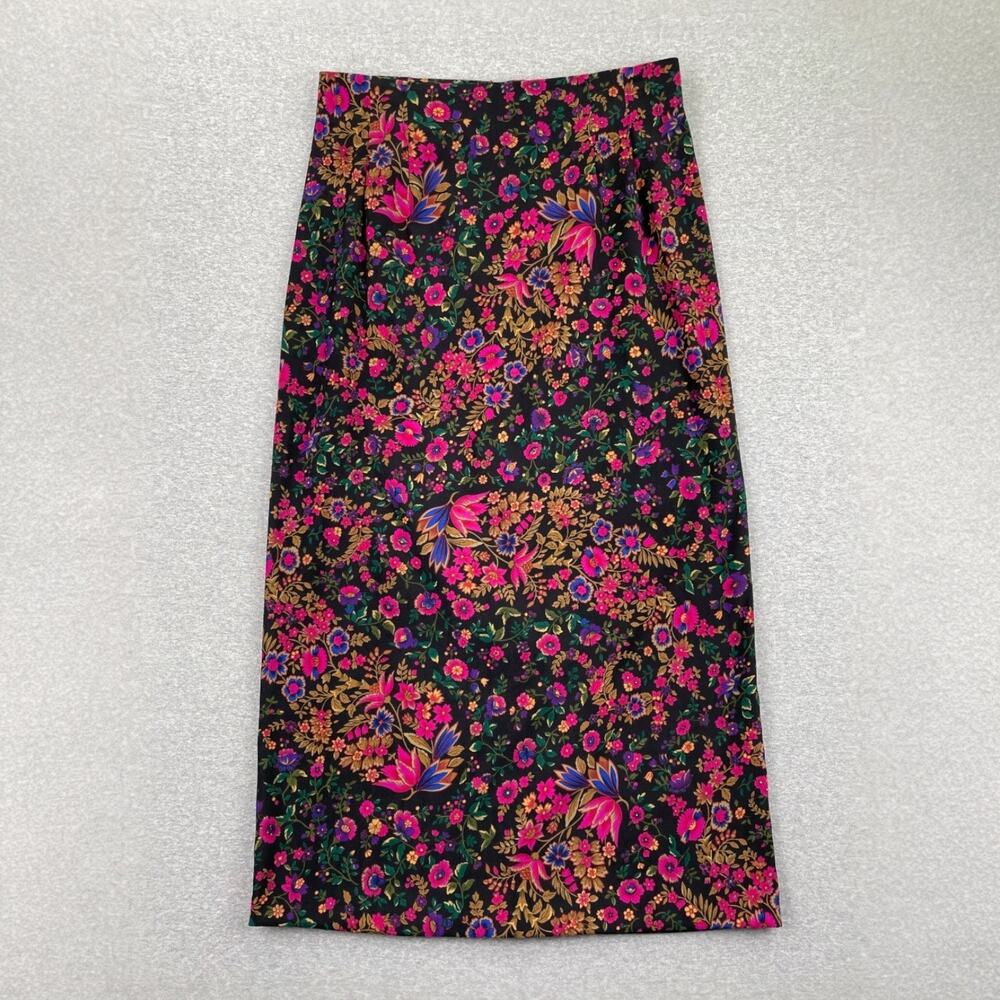 Y2K 90s VTG Briggs Maxi Skirt Size 10 Dark Floral Whimsigoth Cottagecore Hippie